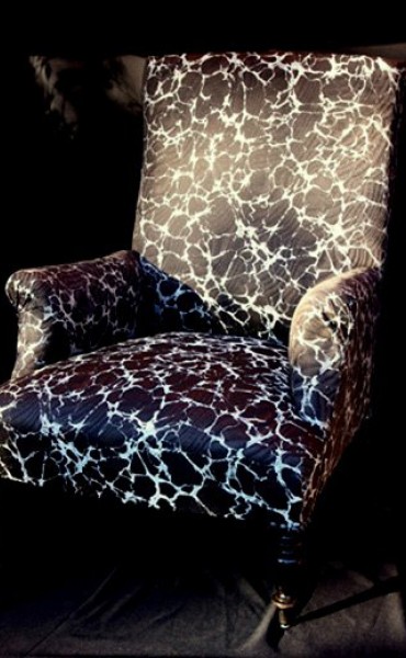 37 Fauteuil anglais - jacquard ignifugé